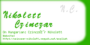 nikolett czinczar business card